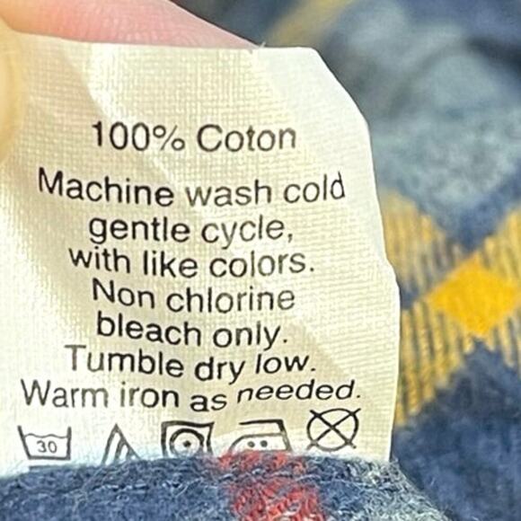 J. Crew Men’s Button Down Plaid Flannel Shirt Size XL Blue, Grey, Yellow, Red - Picture 6 of 7